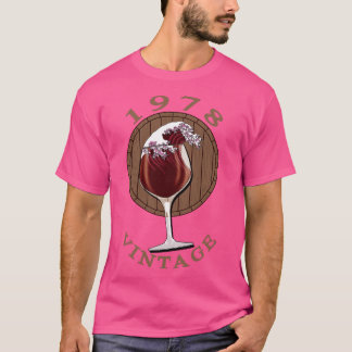 Camiseta Vinho No Aniversário De 1978 Vintage