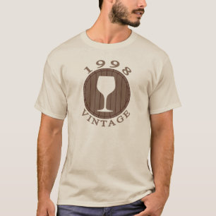 Camiseta Vinho No Aniversário De 1998 Vintage