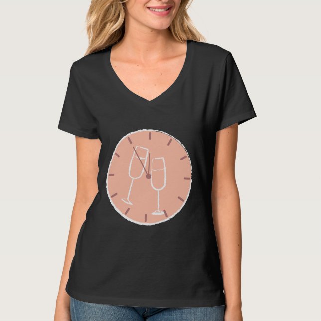 Camiseta Vinho O Relógio Vidro Branco Sem Texto (Frente)