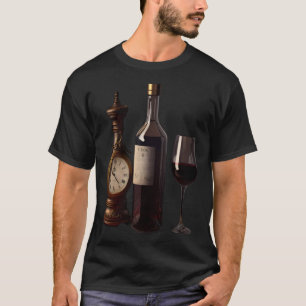 Camiseta Vinho O'Clock Red Wine Glass Bebendo Cockta