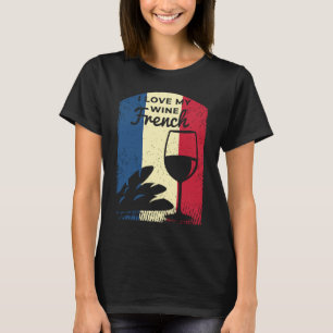 Camiseta Vinho para Entusiasta de Vinho Francês