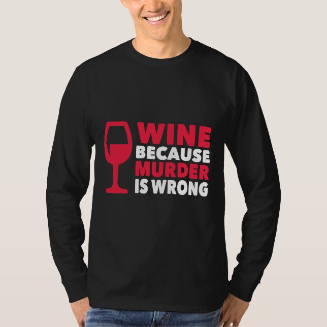 Camiseta Vinho Porque Assassinato É Errado (Frente)