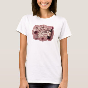 Camiseta Vinho Tinto Artístico CURA TUDO Motivo Artístico