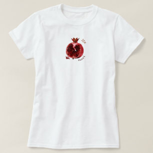 Camiseta Vinho tinto estética de romã fresco verão