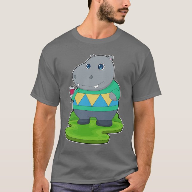 Camiseta Vinho tinto Hippo (Frente)