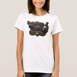 Camiseta Vinho Tinto Snappy E GATOS ME TRAZEM FELICIDADE