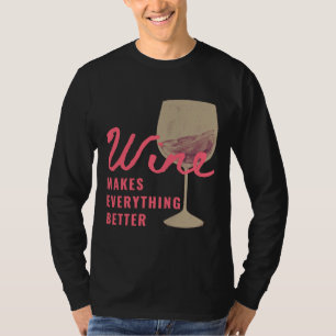 Camiseta Vinho Torna Tudo Melhor Em Preto Vermelho