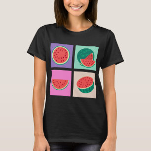 Camiseta Vinho Tropical de Verão de Pop-Arte Exótica