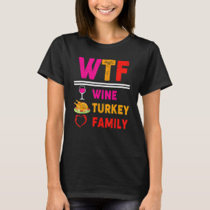 Camiseta Vinho Turquia Família Dia de Ação de Graças Homens