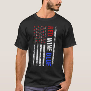 Camiseta Vinho Vermelho E Azul S Para Mulheres Pavilhão 4°