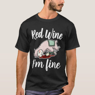 Camiseta Vinho Vermelho Lover Llama Provando Ideia