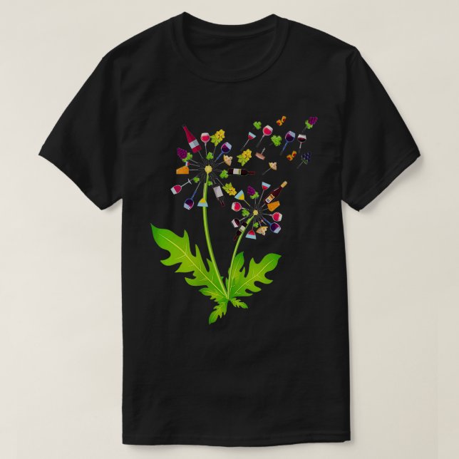 Camiseta Vinho Vinho Dandelion Vinho Vinho Vinho Vinho Vinh (Frente do Design)