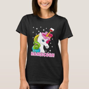 Camiseta Vinhos Mamacorn Unicórnios Unicórnio Fofo Engraçad