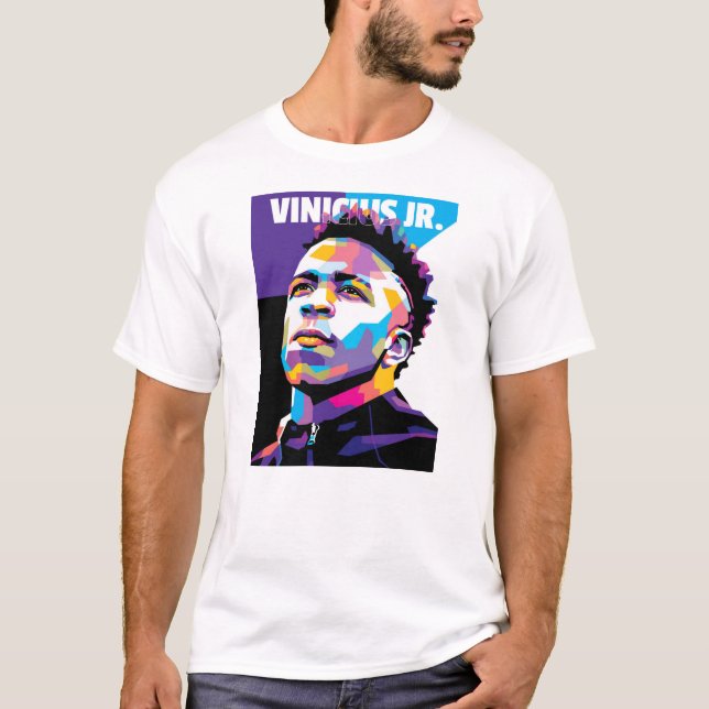 Camiseta Vinicius Jr. no estilo WPAP (Frente)