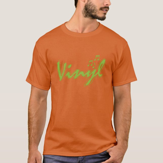 Camiseta Vinil com notas de música Vinyl Record Music boy (Frente)