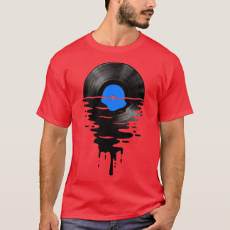 Camiseta Vinil LP Music Record Sunset Blue