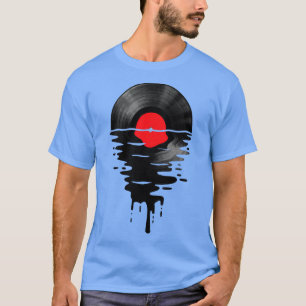 Camiseta Vinil LP Music Record Sunset Red Pin