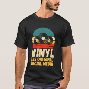 Camiseta Vinil O Meio Social Original Vinil Discos
