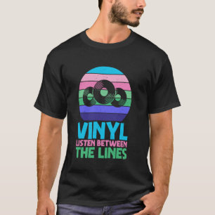 Camiseta Vinil Ouça Entre as Linhas Discos de Vinil