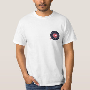Camiseta Vinil Record Retro Grunge Com Sakura Blossomo