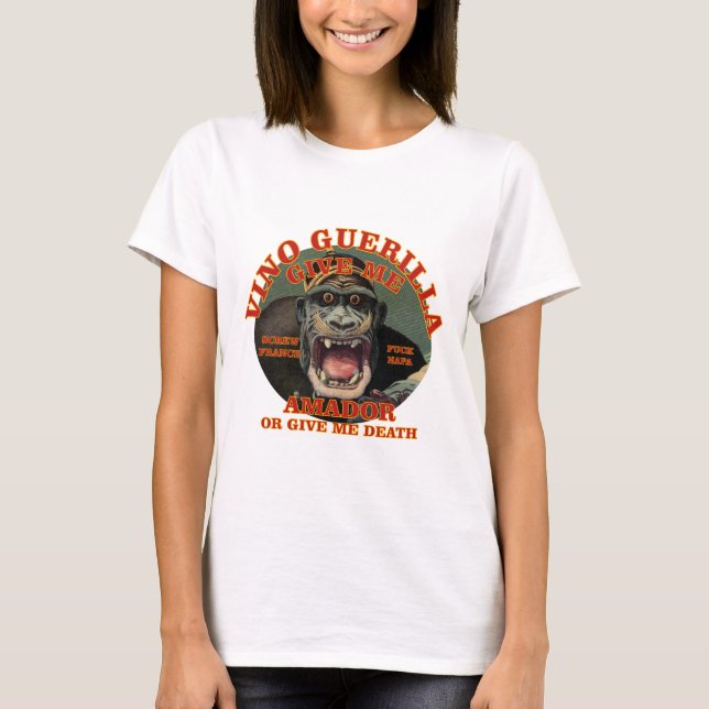 Camiseta Vino Guerilla me dê Amador ou me dê Morte (Frente)