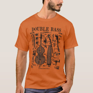 Camiseta Vint de Instrumentos Musicais Bass Player Duplo
