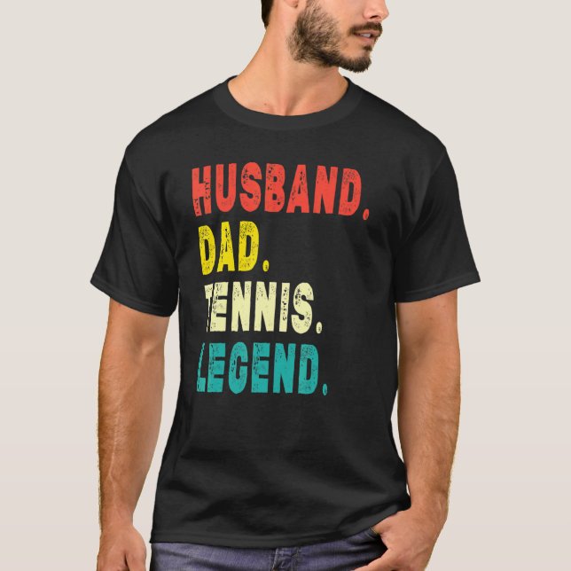 Camiseta Vint Tênis Da Legenda Do Pai Do Marido (Frente)