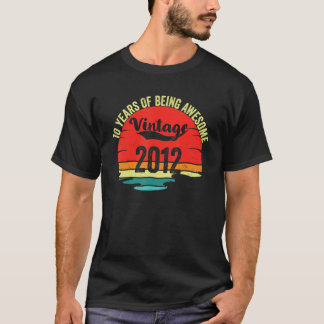 Camiseta Vintage, 10 Anos, Aniversário Legendário Incrível,