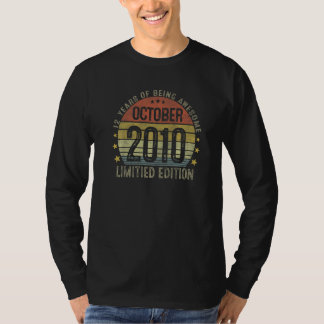 Camiseta Vintage 12 de 12 anos Aniversário de outubro de 20