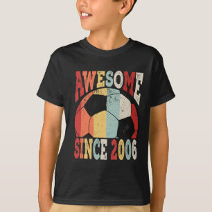 Camiseta Vintage 13º Aniversário Futebol Incrível Desde 200