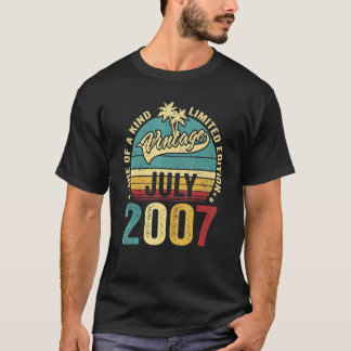 Camiseta Vintage 15 Anos De Julho De 2007 Decorations 15 Bi
