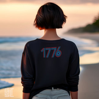 Camiseta Vintage 1776 America - Bold Red Blue Stripes 