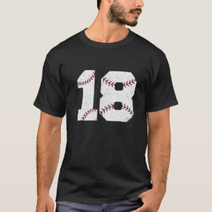Camiseta Vintage 18º Aniversário De 2004 Baseball De 18 A