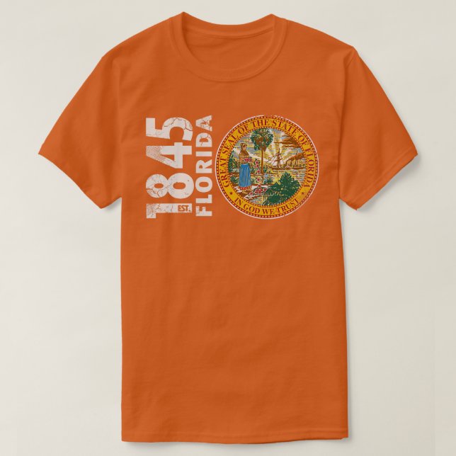 Camiseta Vintage 1845 Florida State Flag (Frente do Design)