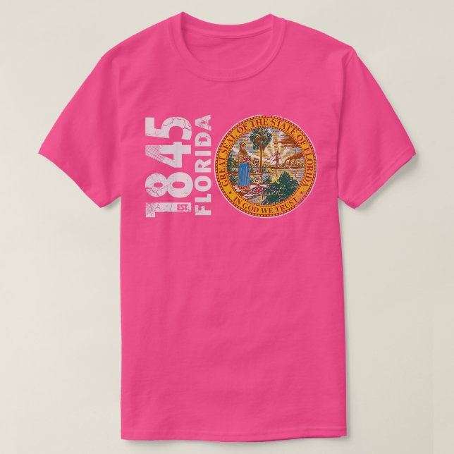 Camiseta Vintage 1845 Florida State Flag (Frente do Design)