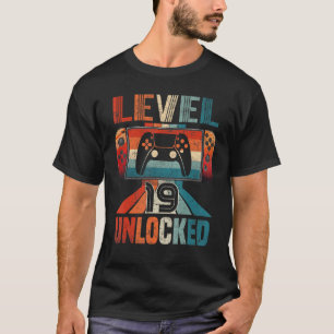 Camiseta Vintage 19º Aniversário desbloqueado - Contrato de