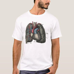 Camiseta Vintage 1902 humano da anatomia do coração