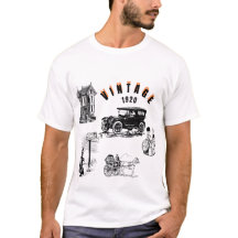 Vintage 1920 T-Shirt – Antique Car & Horse Carriag