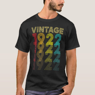 Camiseta Vintage 1922 100 Anos Idade Homens E Mulheres 100º
