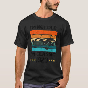 Camiseta Vintage 1923 Classic Car 99 Anos 99 Nascimento