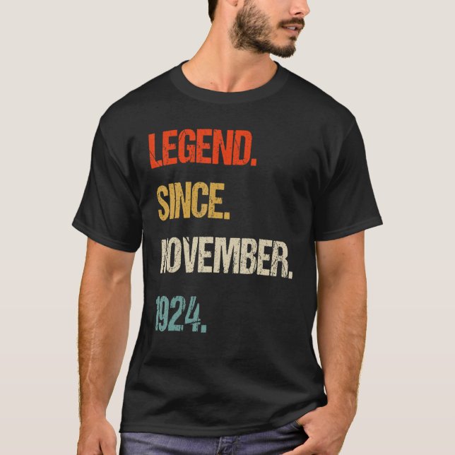 Camiseta vintage 1924 99º aniversário retro 99 anos (Frente)