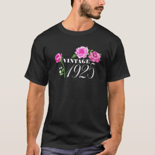 Camiseta Vintage 1925 Flores De 97 Anos Presentes De Aniver