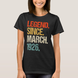 Camiseta vintage 1926 97th aniversário retro 97 anos
