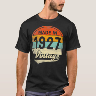 Camiseta Vintage 1927 feita em 1927 95º aniversário 95 an