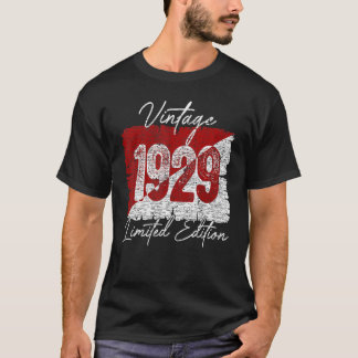 Camiseta Vintage 1929, 94 anos, 94 anos, 94.
