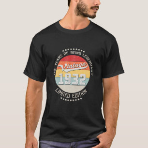 Camiseta Vintage 1932 - Aniversário De 90 90 Anos Sendo Pe