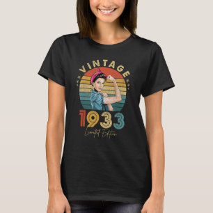Camiseta Vintage 1933 Feita Em 1933, Aniversário De 90, 90