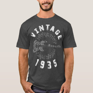 Camiseta Vintage 1935 Birthday Limited Edition Música de Vi