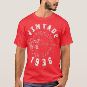 Camiseta Vintage 1936 Birthday Limited Edition Música de Vi