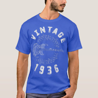 Camiseta Vintage 1936 Birthday Limited Edition Música de Vi